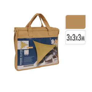 Toile d'ombrage triangulaire-3x3x3m-jaune