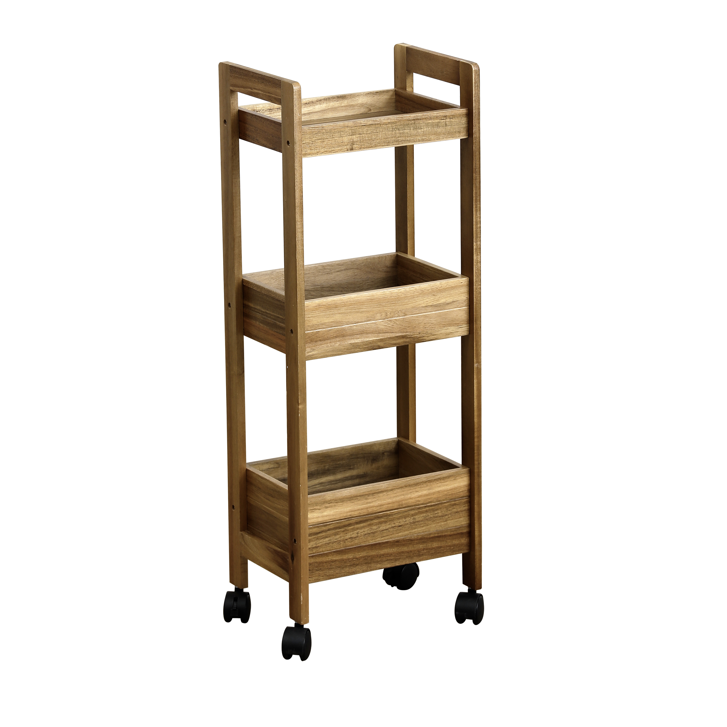 Dessert de sdb en bois d'acacia 3 niveaux naturel – Image 3