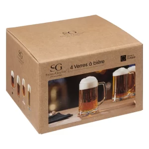 VERRE A BIERE-SET DE 4PCS-32CL-CHOPE