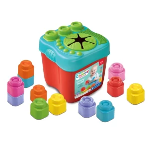 Clementoni baby sensory bucket cubes-15pcs-6-36mois