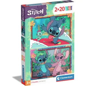 Clementoni puzzle 2x20pcs-stitch+3ans