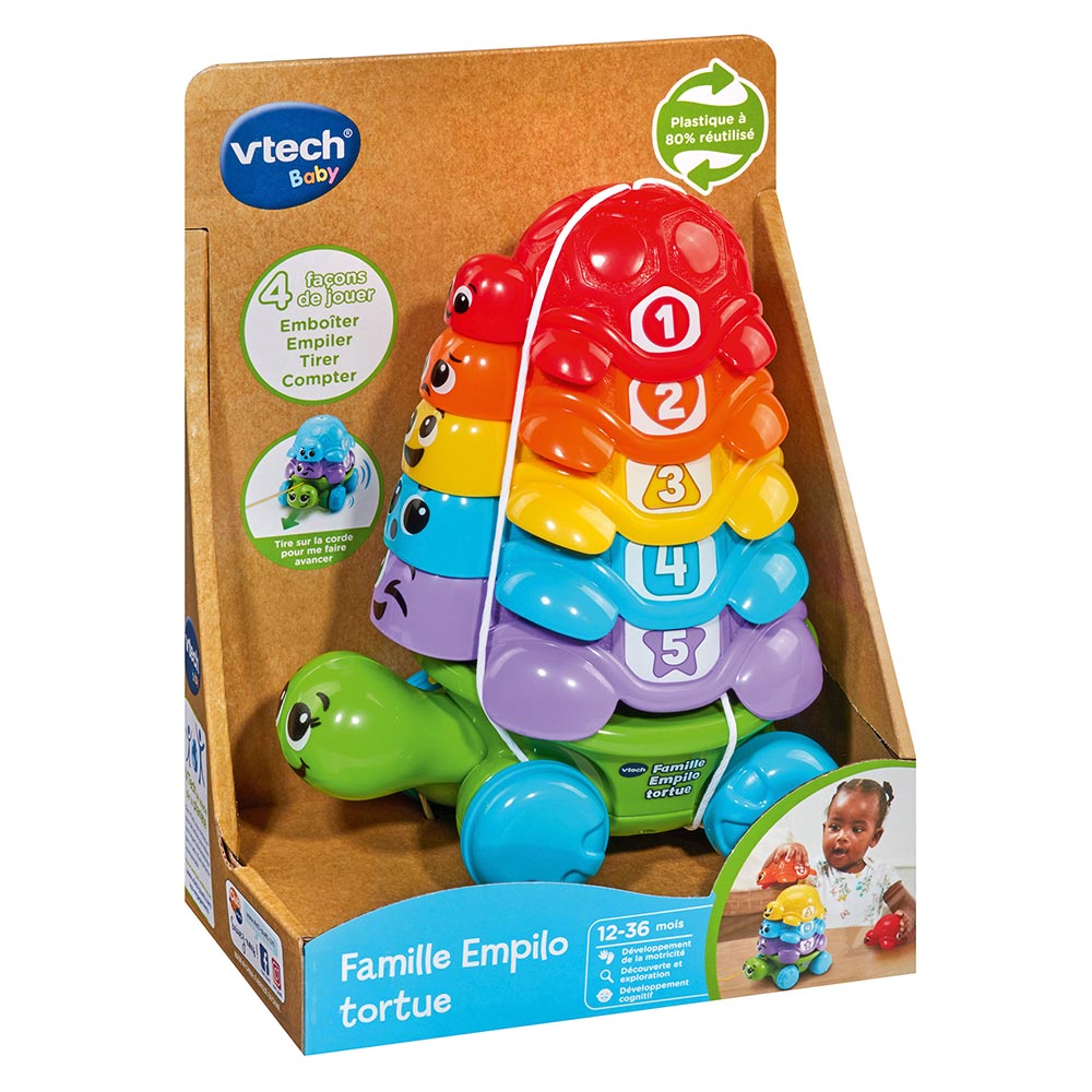 Vtech famille empilo tortue-12-36mois