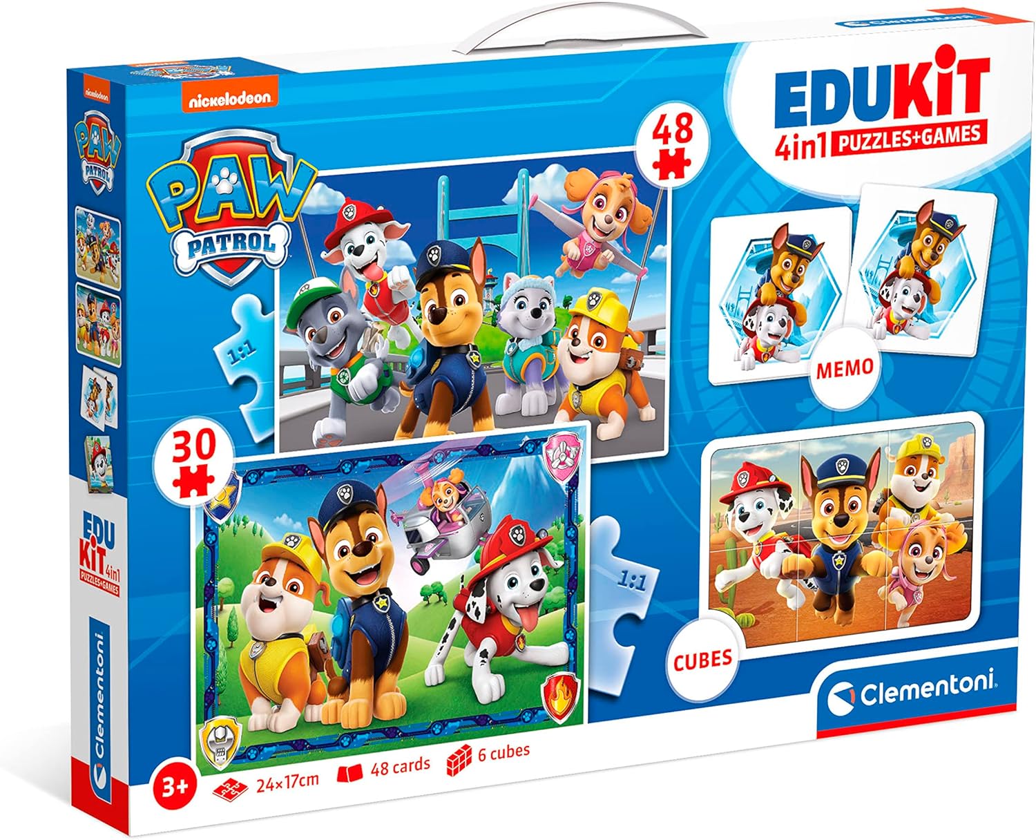 PUZZLE EDUCATIF-4EN1-PAW PATROL-CLEMENTONI