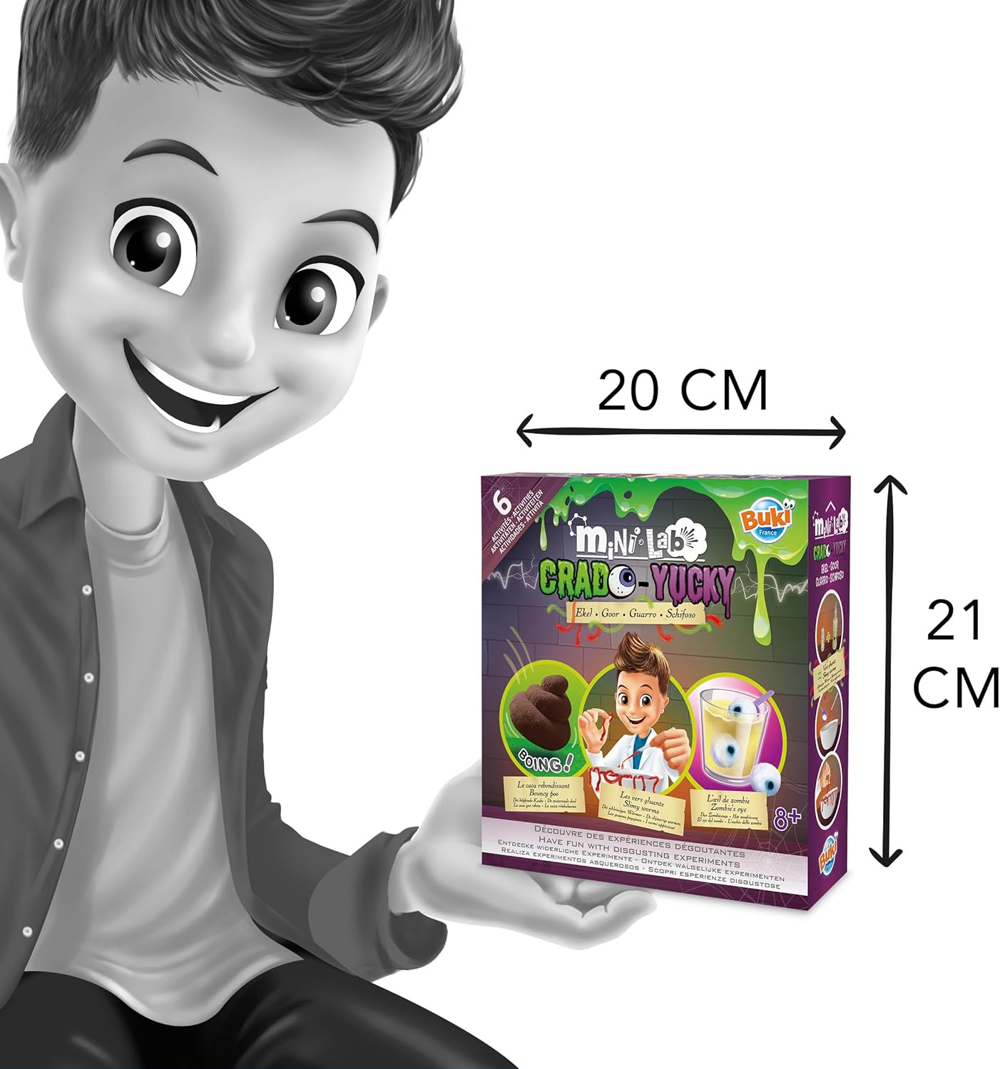 JEU DE SCIENCE-MINI LAB CRADO-YUCKY-6 ACTIVITES+8ANS – Image 4