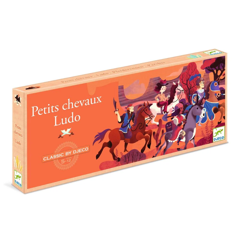 JEU DE SOCIETE-PETITS CHEVAUX LUDO-2-4JOUEURS+5ANS-DJECO