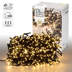 GUIRLANDE LUMINEUSE-4M-576LED-8 FONCTIONS-BLANC CHAUD