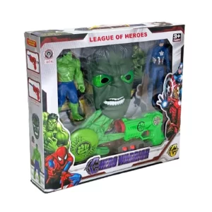 Combinaison super héros Hulk masque+2 figurines 2x12+3ans