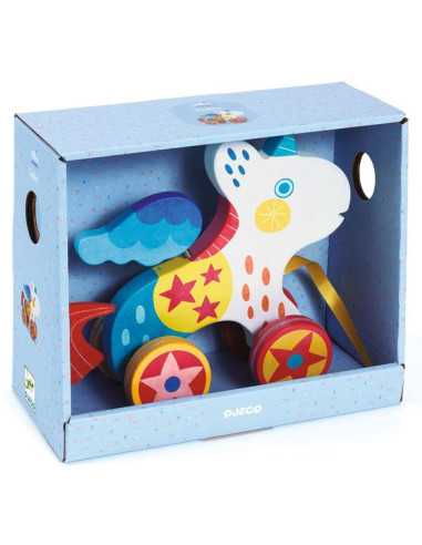 VADIM LICORNE EN BOIS A TIRER+18MOIS-DJECO - Image 3