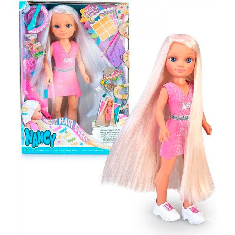 Poupée+ accessoires Nancy cheveux extra longs+3ans