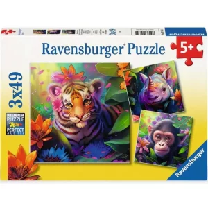 Puzzle 3en1 jungle et animaux