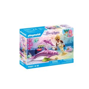 PLAYMOBIL PRINCESS MAGIC SIRENE AVEC DAUPHINS-28PCS+4ANS