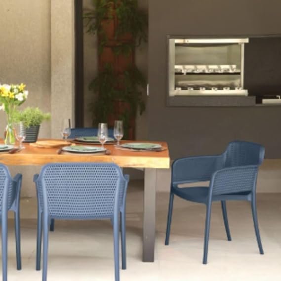 FAUTEUIL EN PLASTIQUE-GABRIELLA-AJOURE-BLEU