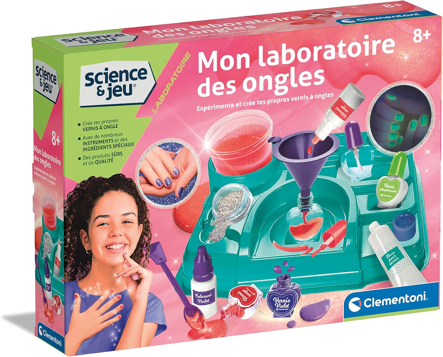 SCIENCE ET JEU-MON LABORATOIRE DES ONGLES+8ANS-CLEMENTONI