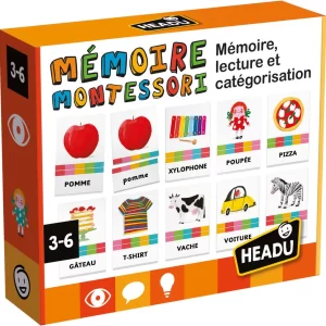 JEU EDUCATIF-MEMOIRE LECTURE ET CATEGORISATION+3ANS-HEADU