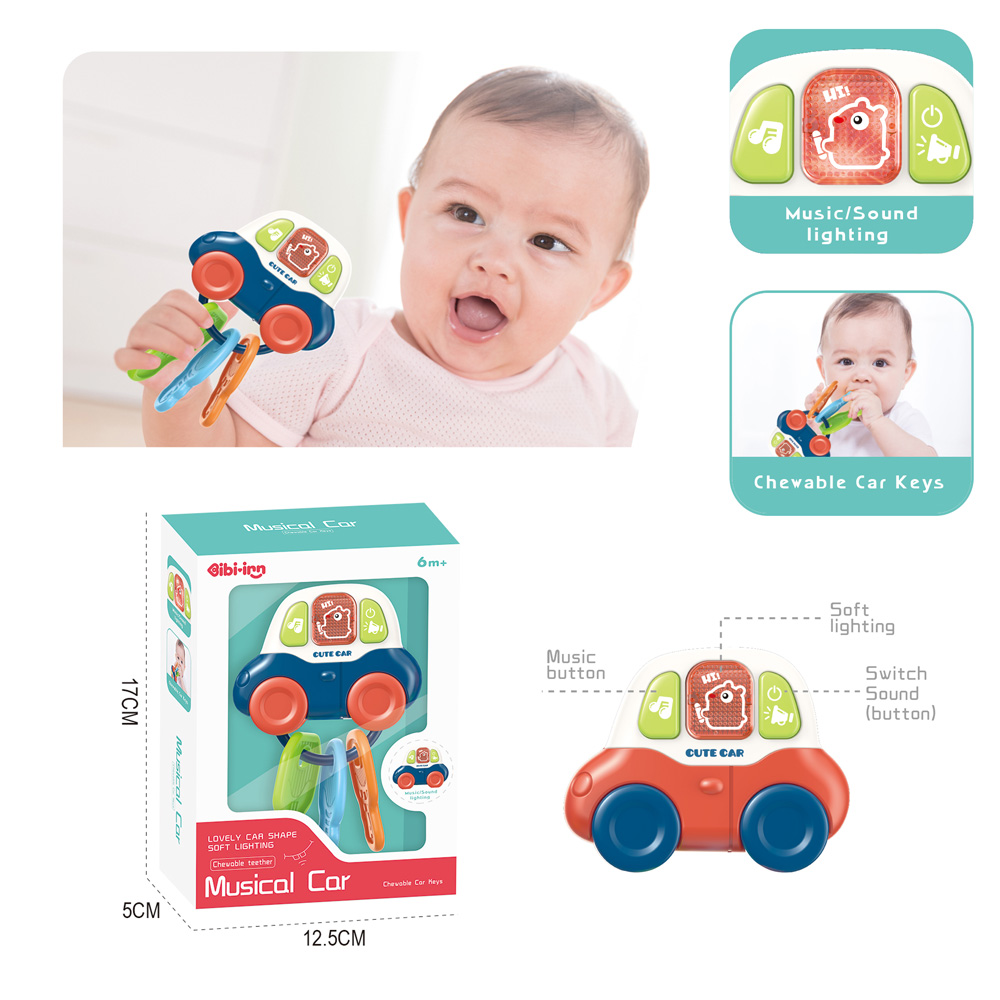 Voiture musicale bebe hochet 3 cles+6mois - Image 4
