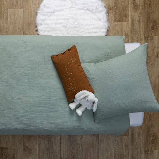 Parure de lit-2pcs-hc: 200x140cm/1 taie 63x63cm-coton kid's vert – Image 4