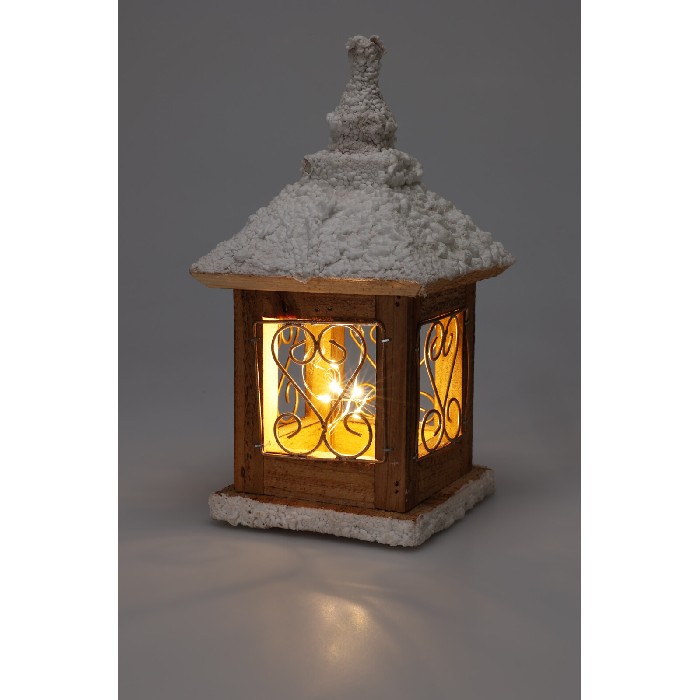 LANTERNE LUMINEUSE A LED-11X21CM-MARRON GIVRE - Image 2