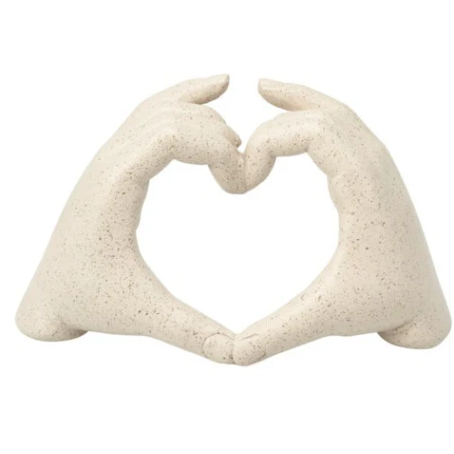 DECORATION A POSER EN CERAMIQUE-MAINS FORME COEUR-ASST - Image 2