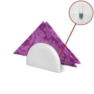 PORTE SERVIETTE DE TABLE EN FINE PORCELAINE BLANCHE
