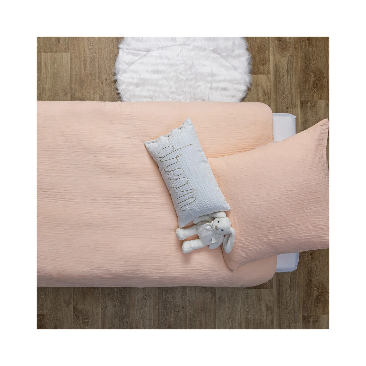 Parure de lit-2pcs-HC : 200x140/1taies-63x63cm-coton kid's rose – Image 5