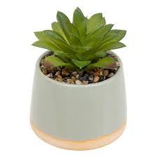 Plante artificielle succulent-12cm-pot en céramique ASST – Image 6