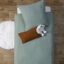 Parure de lit-2pcs-hc: 200x140cm/1 taie 63x63cm-coton kid's vert – Image 2