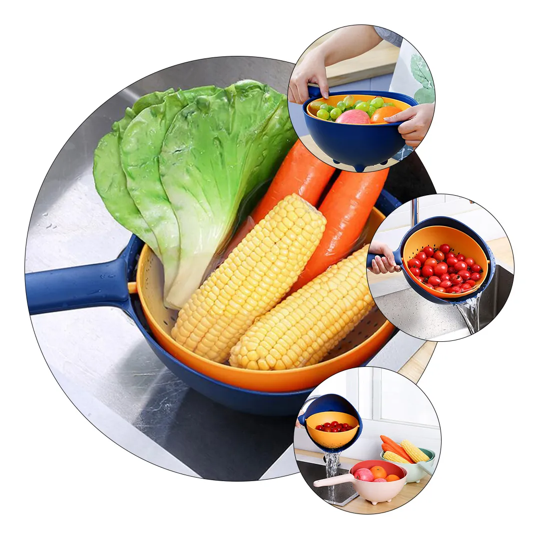 Passoire en plastique avec reservoir-12,5x14,5x40,5cm-couleur ASST – Image 2