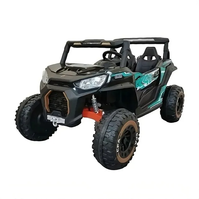 Factual Toys - Electric Kids Ride On Car With 2 Leather Seat - Black - 24V