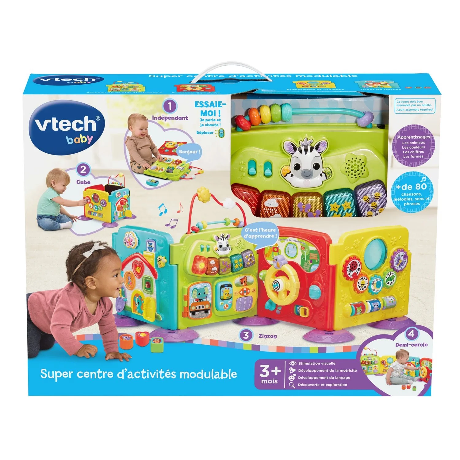 Vtech super centre d'activités modulable 4 factions de jouer jaune +rouge-6-36mois - Image 2