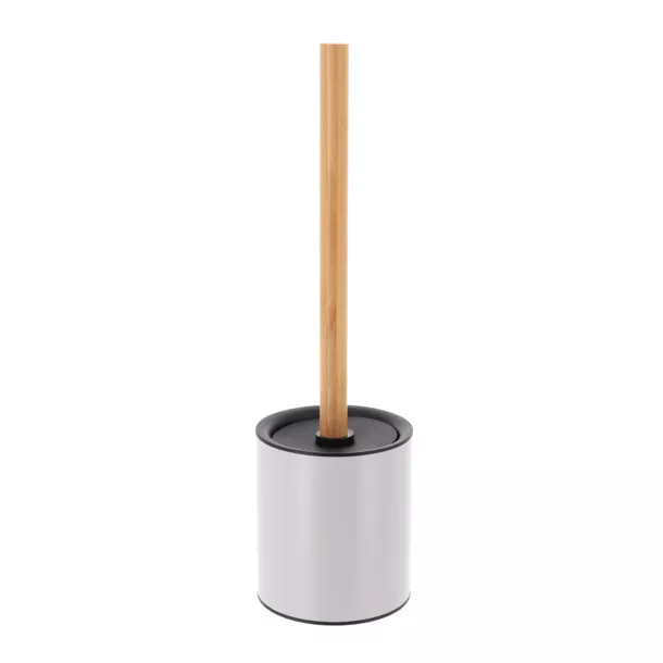 BROSSE WC +MANCHE EN BAMBOU -GRIS CLAIR-NATUREL - Image 2