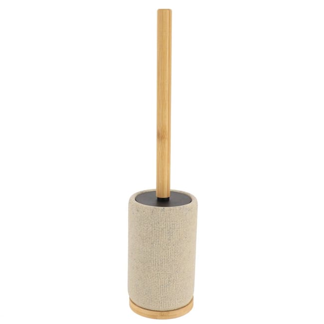 BROSSE WC+SOCLE EN POLYRESINE-MANCHE+ASSISE EN BAMBOU - Image 2