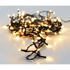 Noel guirlande lumineuse-14,5m-192led-8fonctions a pile extra-blanc chaud