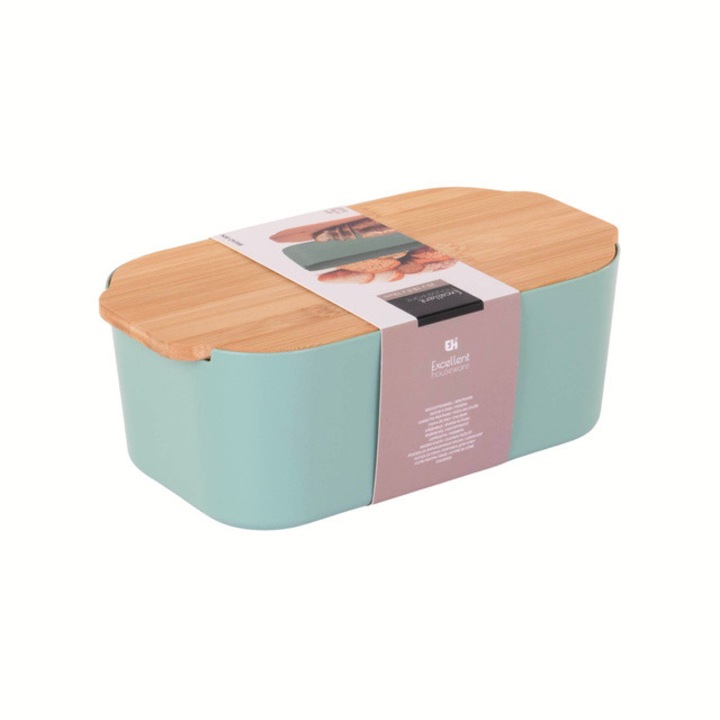 Boite a pain en plastique avec couvercle en bambou ASST – Image 5