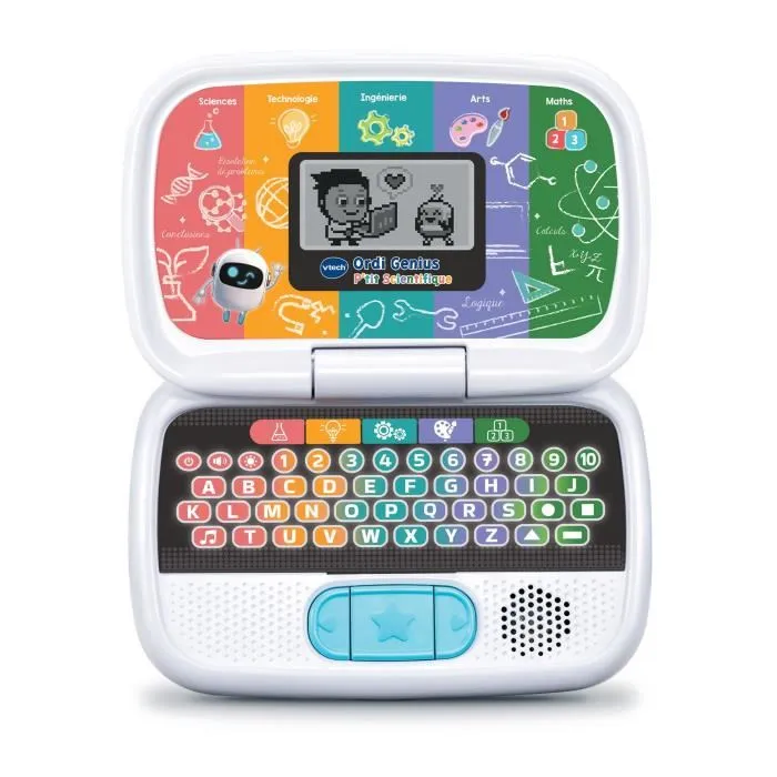 Vtech ordi genius p'tit scientifique-blanc-noir-3-7ans