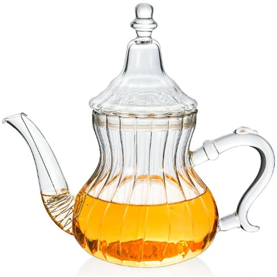 THEIERE EN THERMO GLASS-650ML-STYLE MAROCAIN-RAYURES