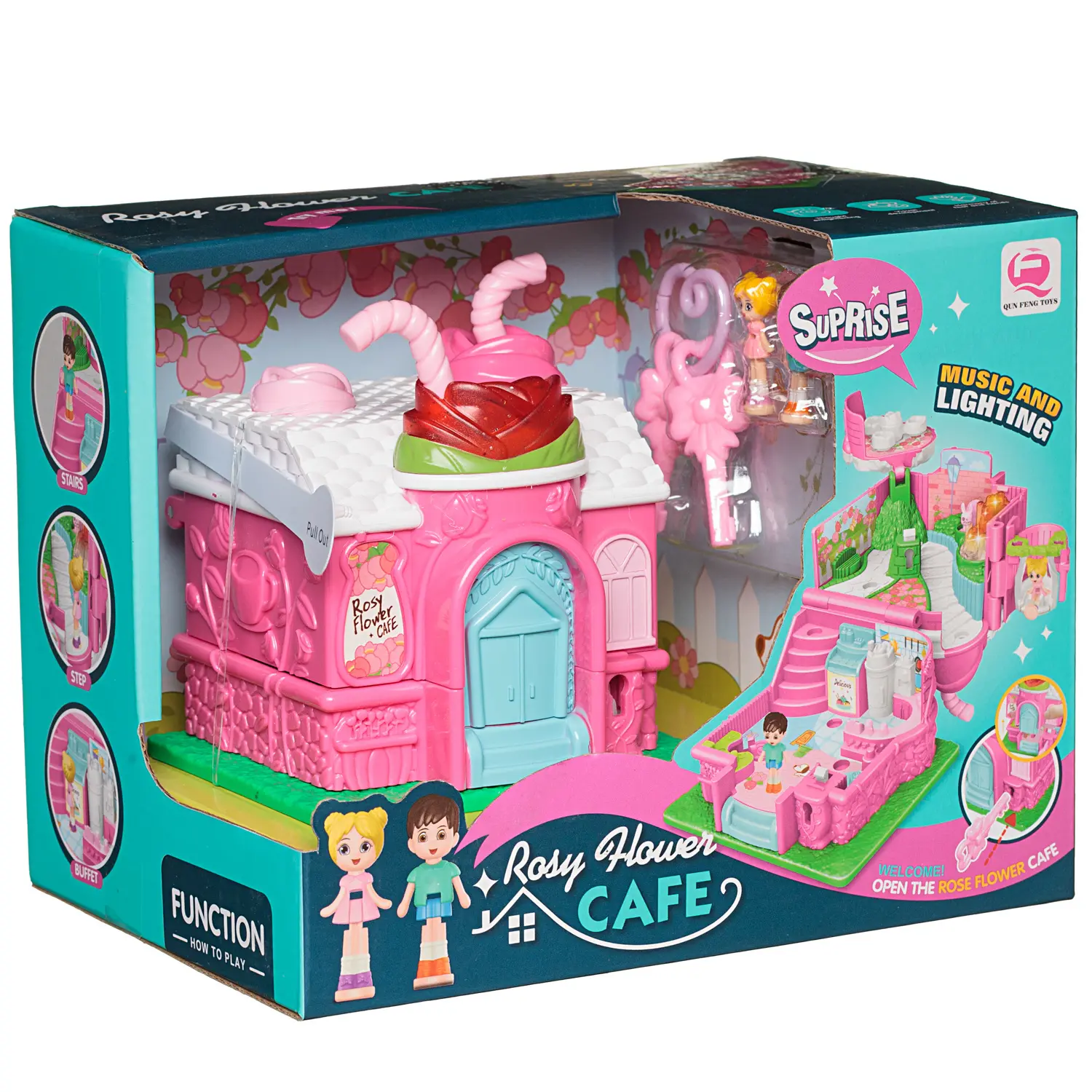 Maison de poupee electrique + accessoires-rose flower - Image 7