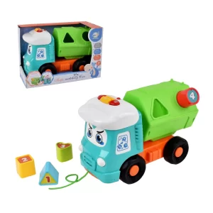 Camion a tirer électrique + bloc de construction +18mois