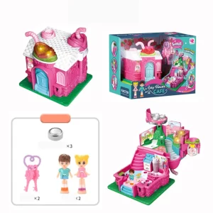 Maison de poupee electrique + accessoires-rose flower