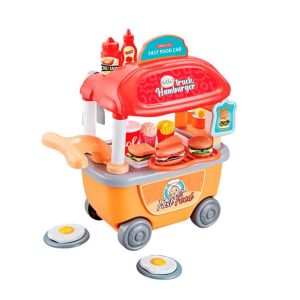 Dinette set-20pcs-fast Food chariot boutique mini hamburger