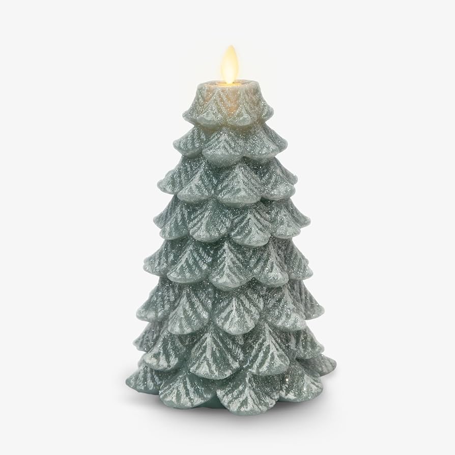 BOUGIE DECORATIVE FORME SAPIN-20.5CM-COULEUR ASST
