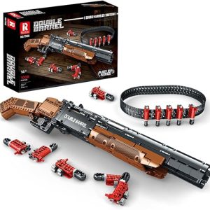 JEU DE CONSTRUCTION-933PCS-PISTOLET DOUBLE CANON