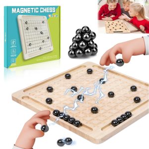JEUX D'ECHEC MAGNETIQUE-20PCS EN BOIS-24X24CM