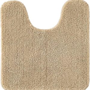 TAPIS CONTOUR WC-45X50CM-DESSOUS LATEX-TAUPE
