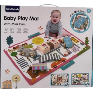 Tapis d'éveil pour bebe circuit+ 2 voitures
