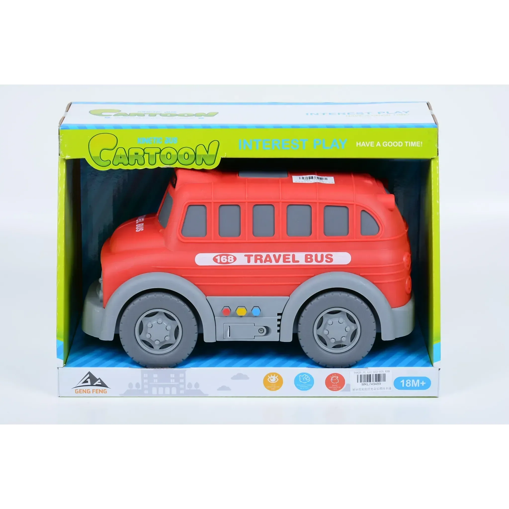 Bus scolaire cartoon sonore-rouge-2x12 - Image 2