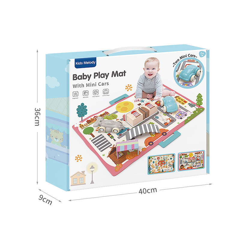 Tapis d'éveil pour bebe circuit+ 2 voitures - Image 4