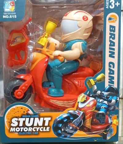 Moto électrique+ accessoires stunt-rouge-bleu ASST - Image 2