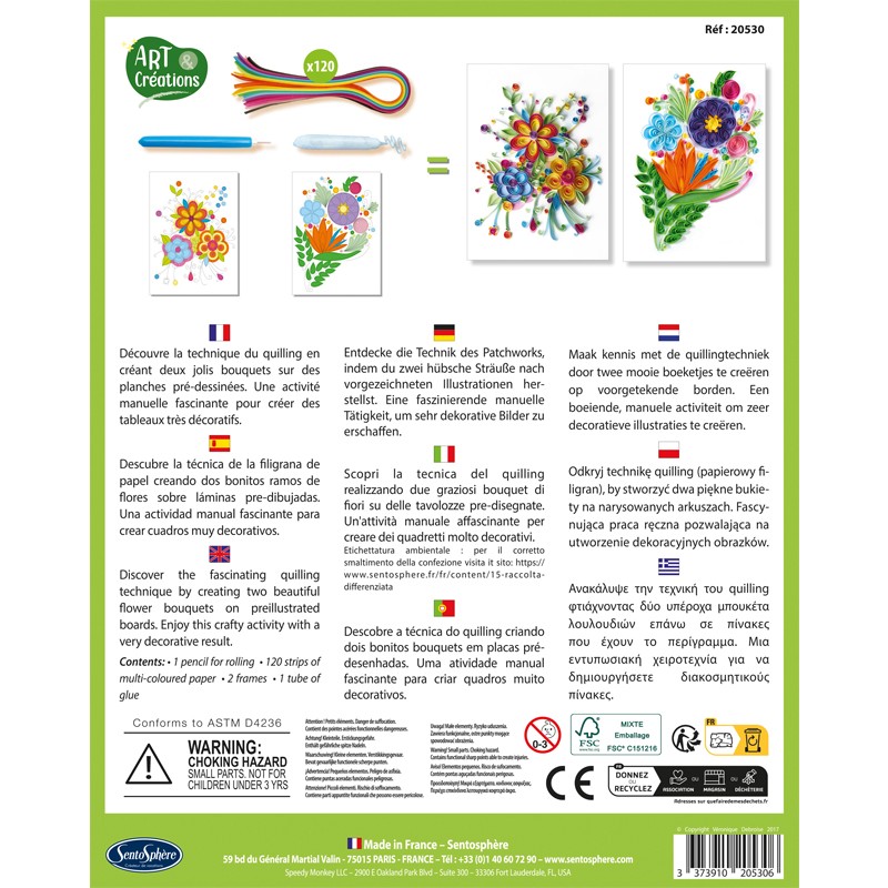 Jeu Quilling art au cœur des fleurs+8ans - Image 2