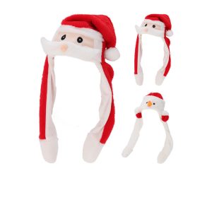 Noel bonnet forme lutin-rouge-blanc