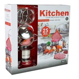 Dinette set-25pcs-en inox kitchen +3ans